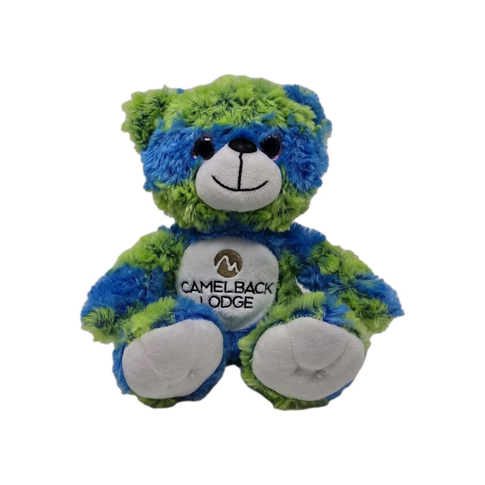 Fiesta Camelback Lodge 8" Plush Bear Sitting Blue Green Stuffed‎ Animal